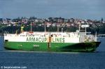 ID 2381 ASIAN BREEZE (1983/27876grt/IMO 8202381) under charter to Armacup Lines, arriving in Auckland, New Zealand. Since this picture this vessel has undergone a rebuild with extensive alteration to her...